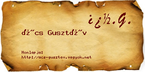 Ács Gusztáv névjegykártya
