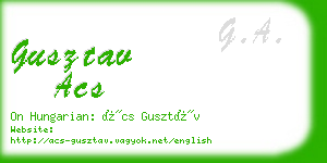 gusztav acs business card